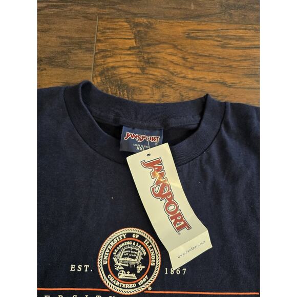Vtg Jansport Men University Of Illinois T Shirt Blue XXL 2XL - Picture 4 of 7